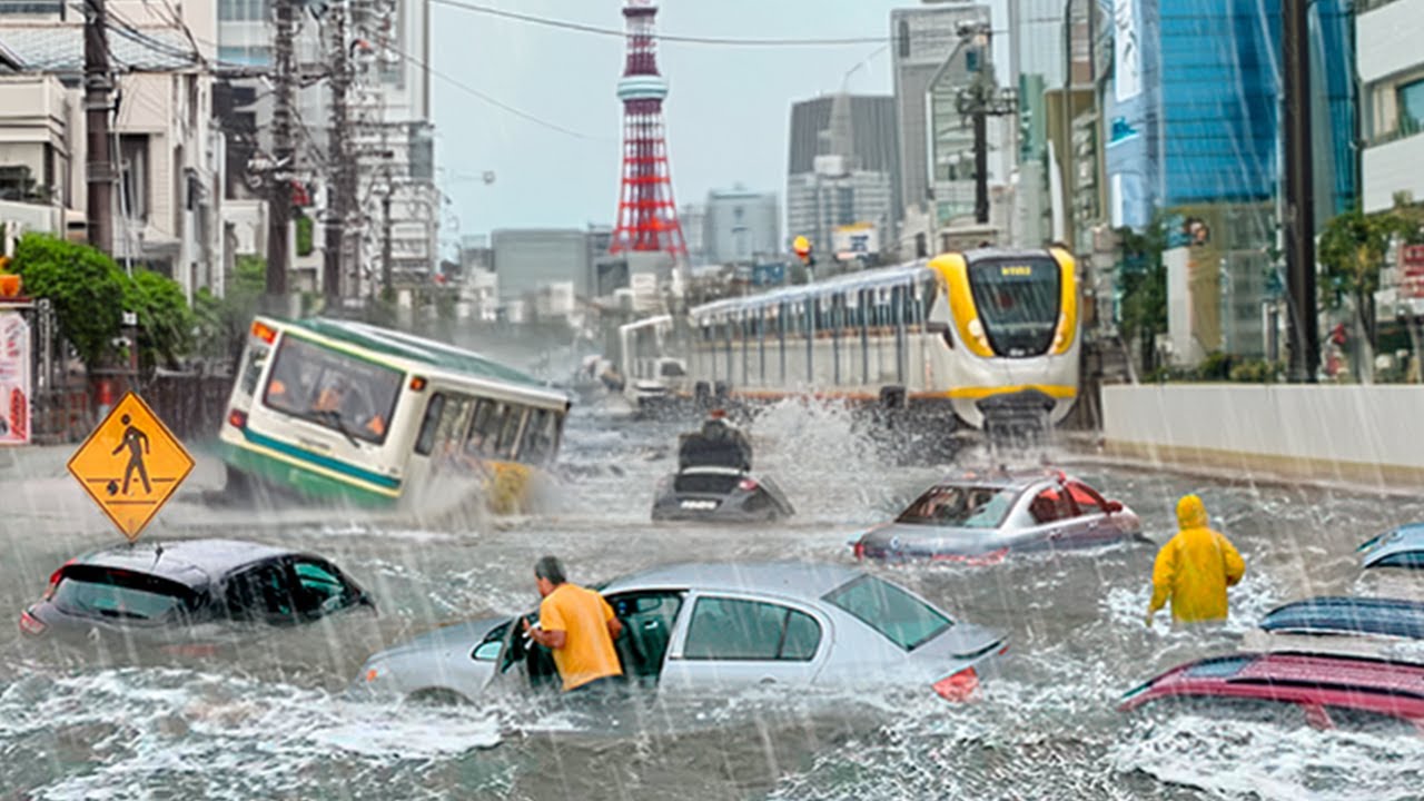Floods Tokyo